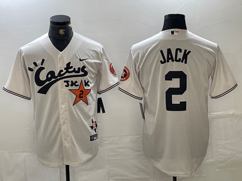 Men's Houston Astros White Limited Player Jersey Joint Edition baseball jersey product view 1