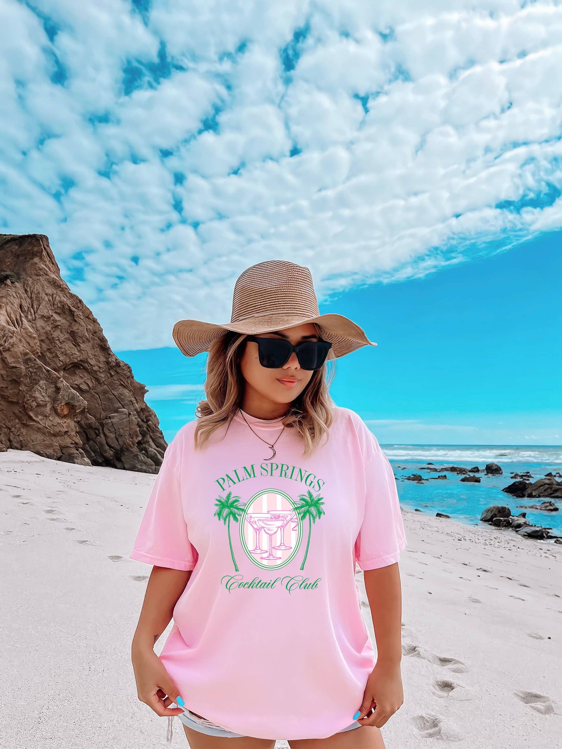 Palm Springs, Trendy T Shirt, Graphic Tee, Cocktail Club Unisex T-shirt, Sweatshirt, Hoodie, Long Sleeve Tee - T-Shirt, Sweatshirt, Hoodie