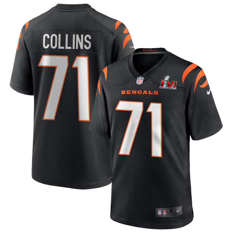 La'el Collins Cincinnati Bengals Super Bowl LVI Game Jersey - Black football jersey product view 1