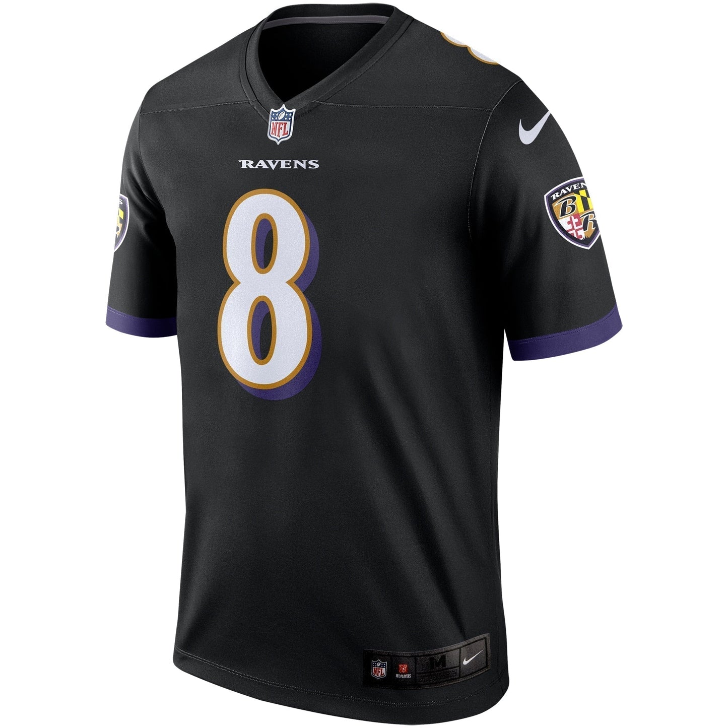 Lamar Jackson Baltimore Ravens Legend Jersey - Black football jersey product view 2