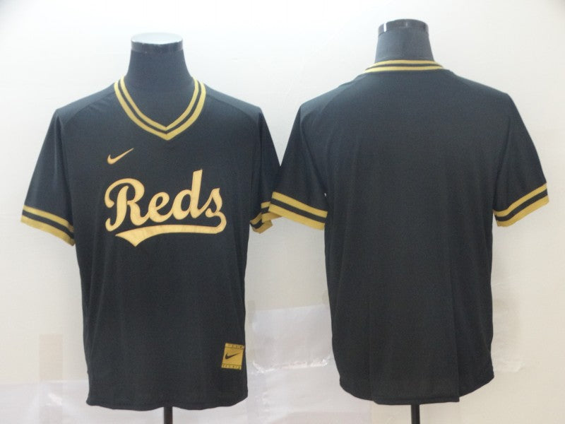 Men's Cincinnati Reds Black Replica Blank Jersey baseball jersey product view 1