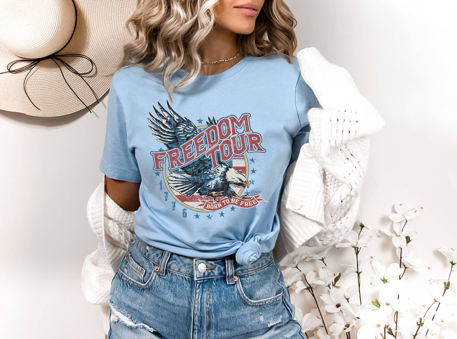 Freedom Tour 1776 T-Shirt - American Eagle Patriotic Gift Unisex T-shirt, Sweatshirt, Hoodie, Long Sleeve Tee - T-Shirt, Sweatshirt, Hoodie