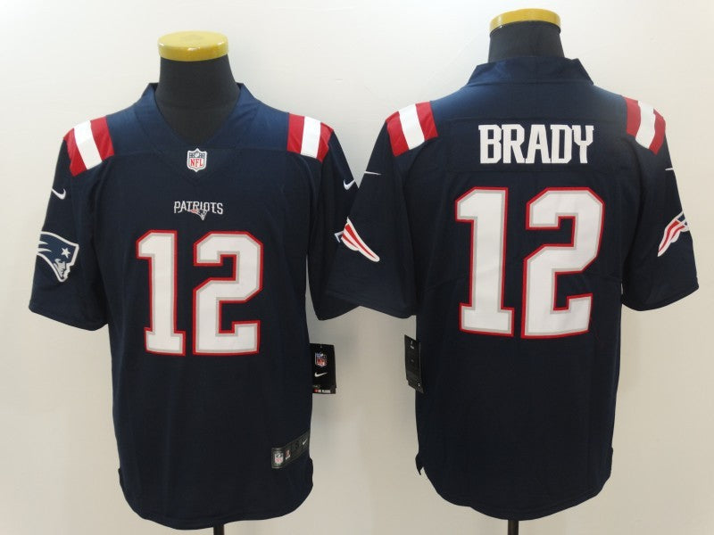 Men's New England Patriots Tom Brady Navy Game Jersey football jersey product view 1