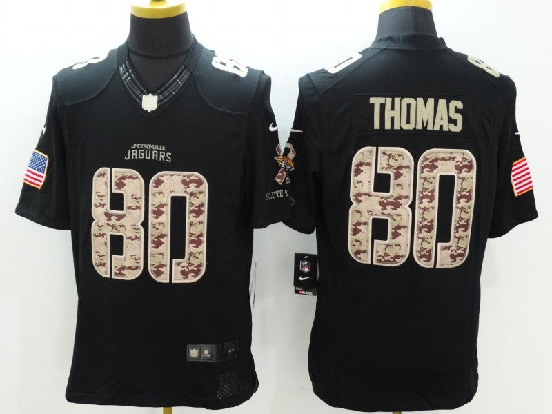 Men's Jacksonville Jaguars Mike Thomas #80 Black Game Jersey1 football jersey product view 1