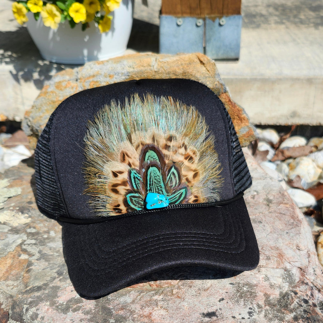 Western Feather Trucker Hat Retro Feather Trucker Hat Unisex T-shirt, Sweatshirt, Hoodie, Long Sleeve Tee - T-Shirt, Sweatshirt, Hoodie