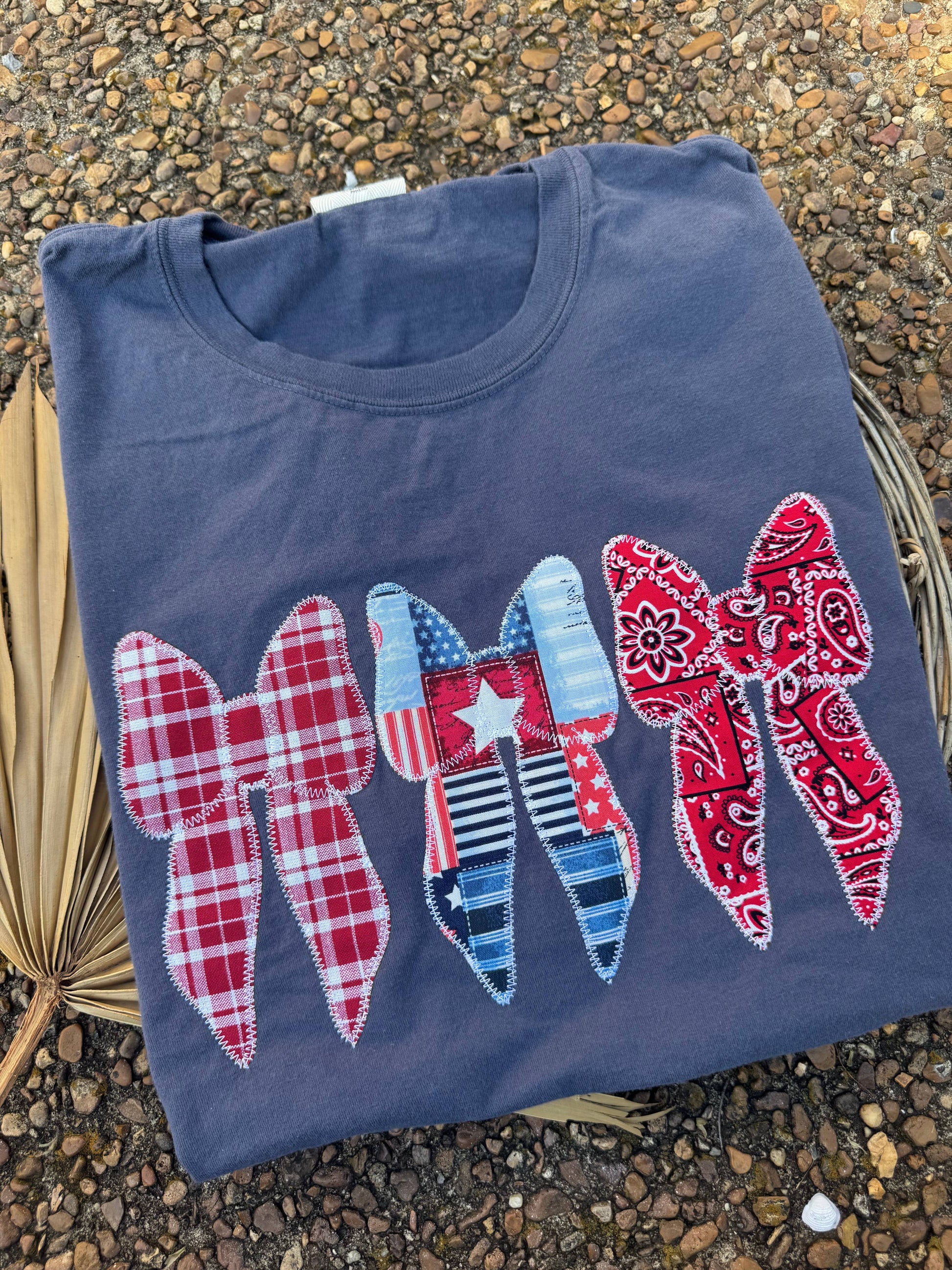 Patriotic Bow Coquette USA Short Sleeve Unisex T-shirt, Sweatshirt, Hoodie, Long Sleeve Tee - T-Shirt, Sweatshirt, Hoodie