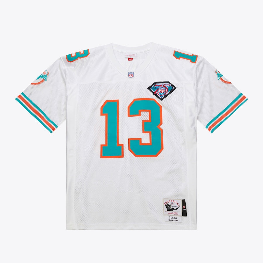 Men's Dan Marino White Miami Dolphins 1994 Jersey football jersey product view 1