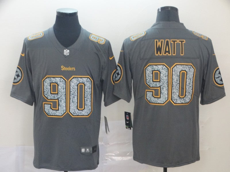 Men's Pittsburgh Steelers T.J. Watt #90 Gray Player Game Jersey1 football jersey product view 1