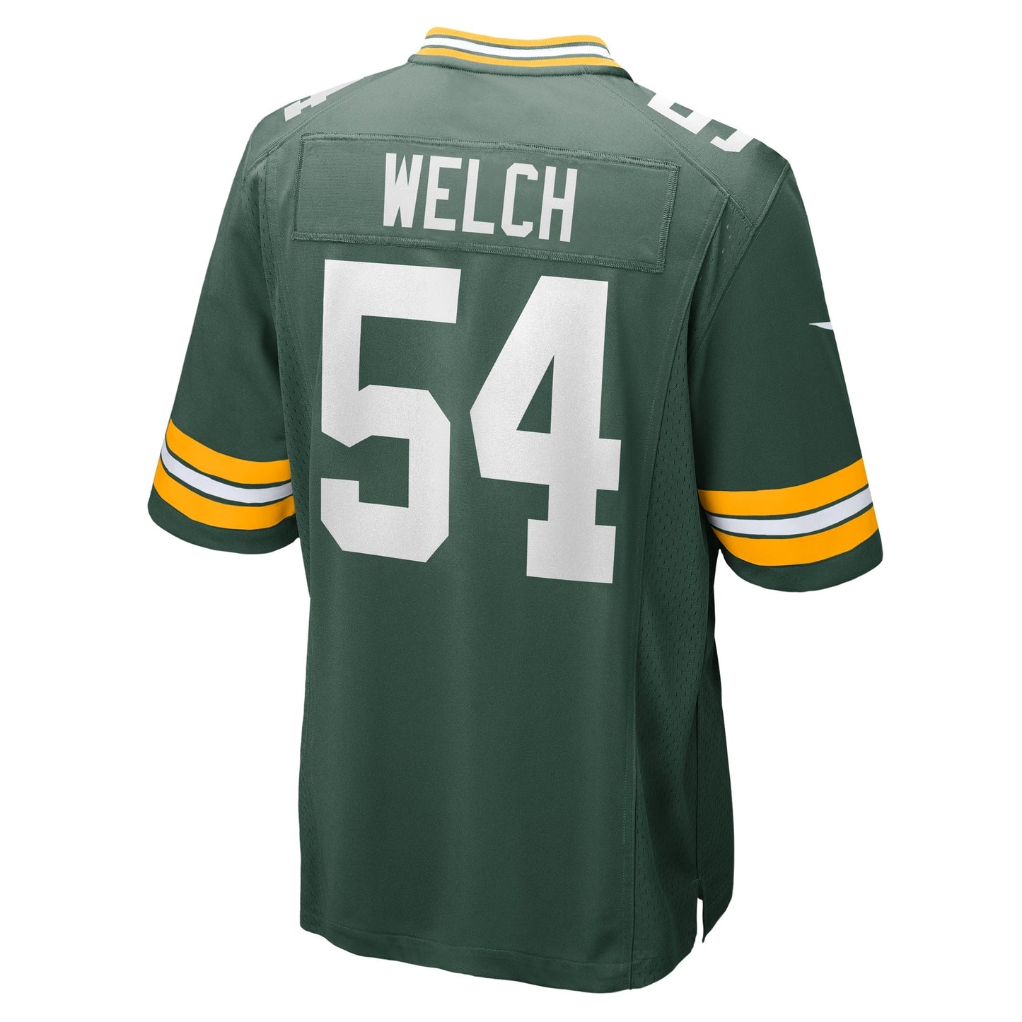 Kristian Welch Green Bay Packers Team Game Jersey - Green football jersey product view 3