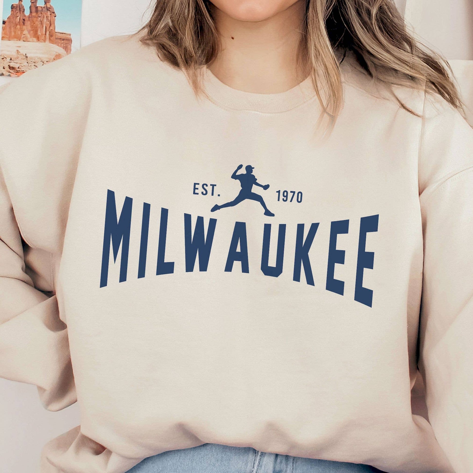 Vintage Milwaukee Brewer Game Day Sweatshirt  Retro Style Unisex T-shirt, Sweatshirt, Hoodie, Long Sleeve Tee - T-Shirt, Sweatshirt, Hoodie
