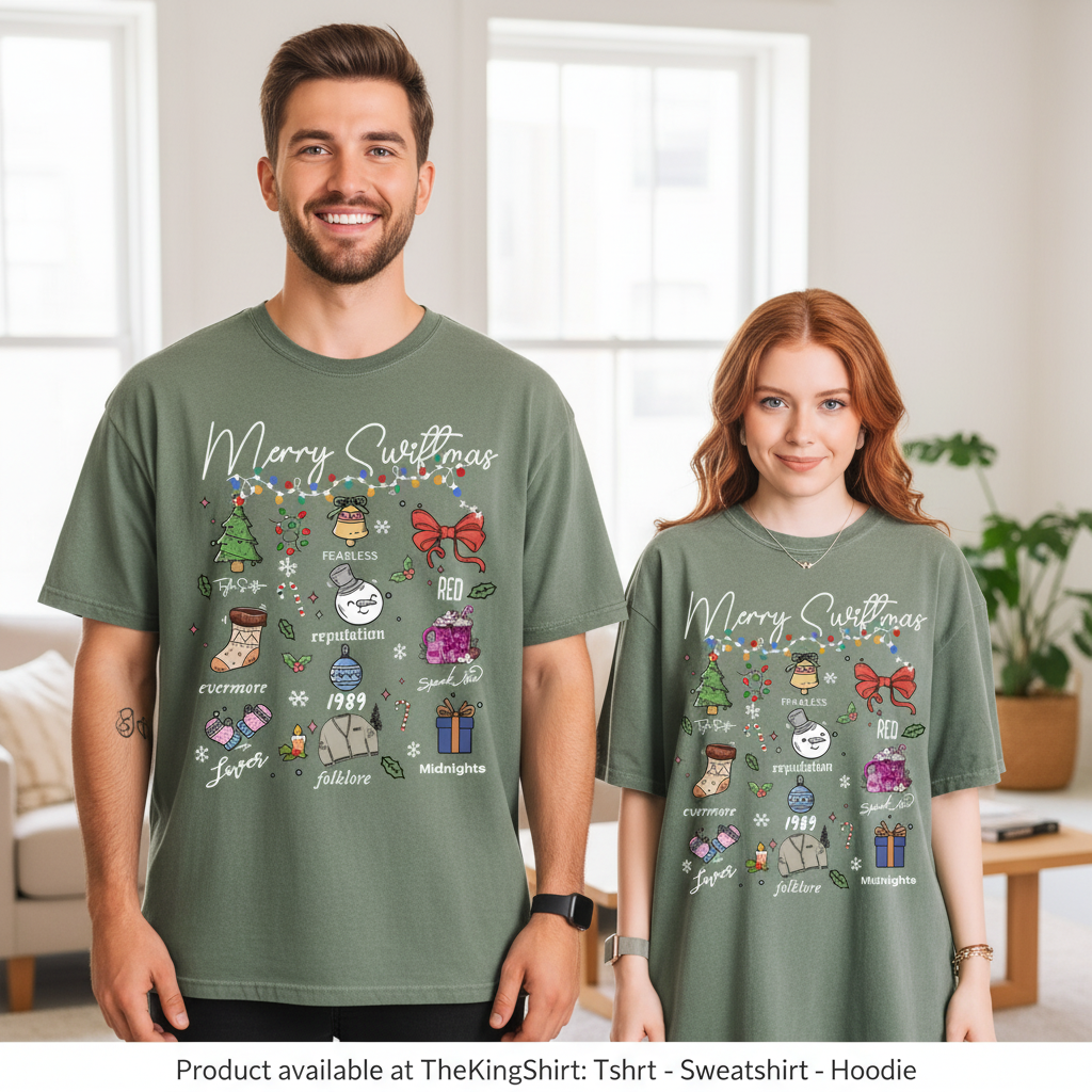 Swiftie Holiday Album Era Sweatshirt - Christmas Gift Tee Unisex T-shirt, Sweatshirt, Hoodie, Long Sleeve Tee - T-Shirt, Sweatshirt, Hoodie