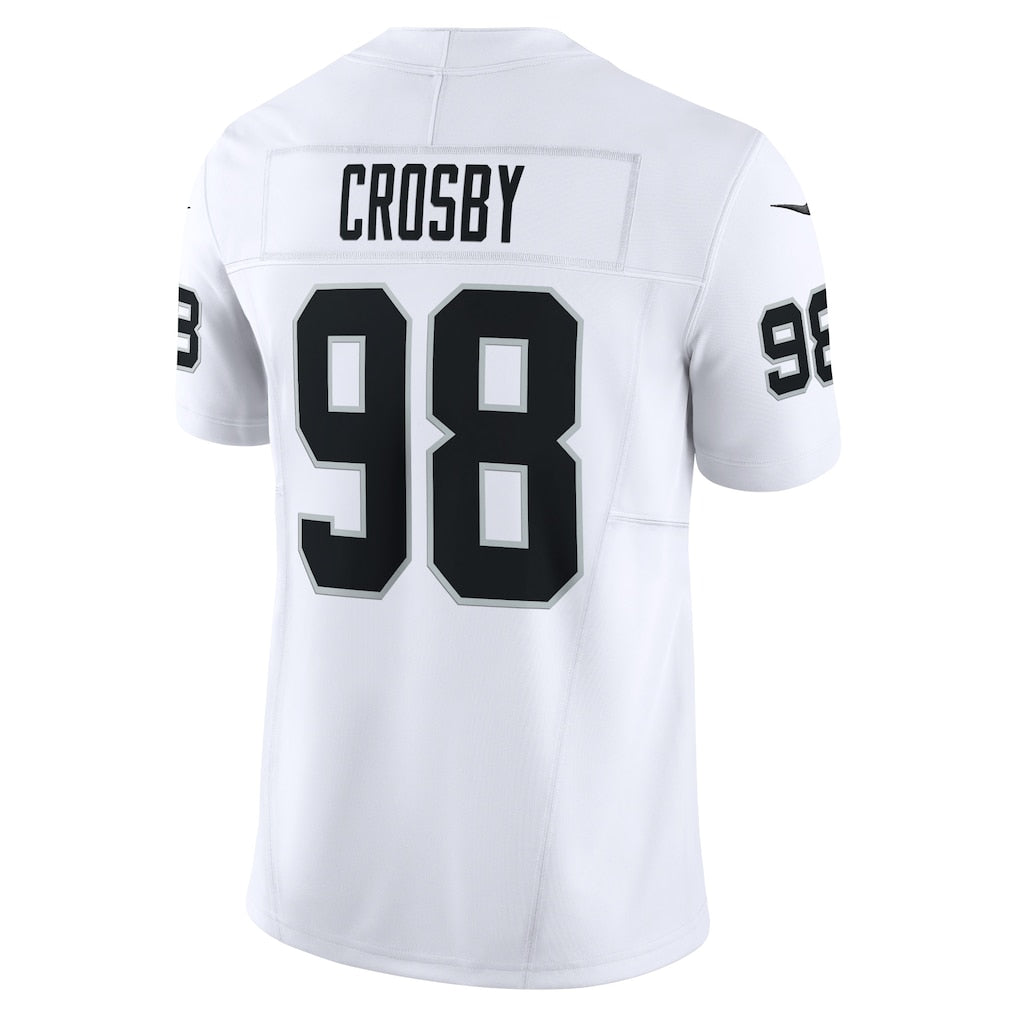 LV.Raiders #98 Maxx Crosby White Vapor F.U.S.E. Limited Jersey football jersey product view 1