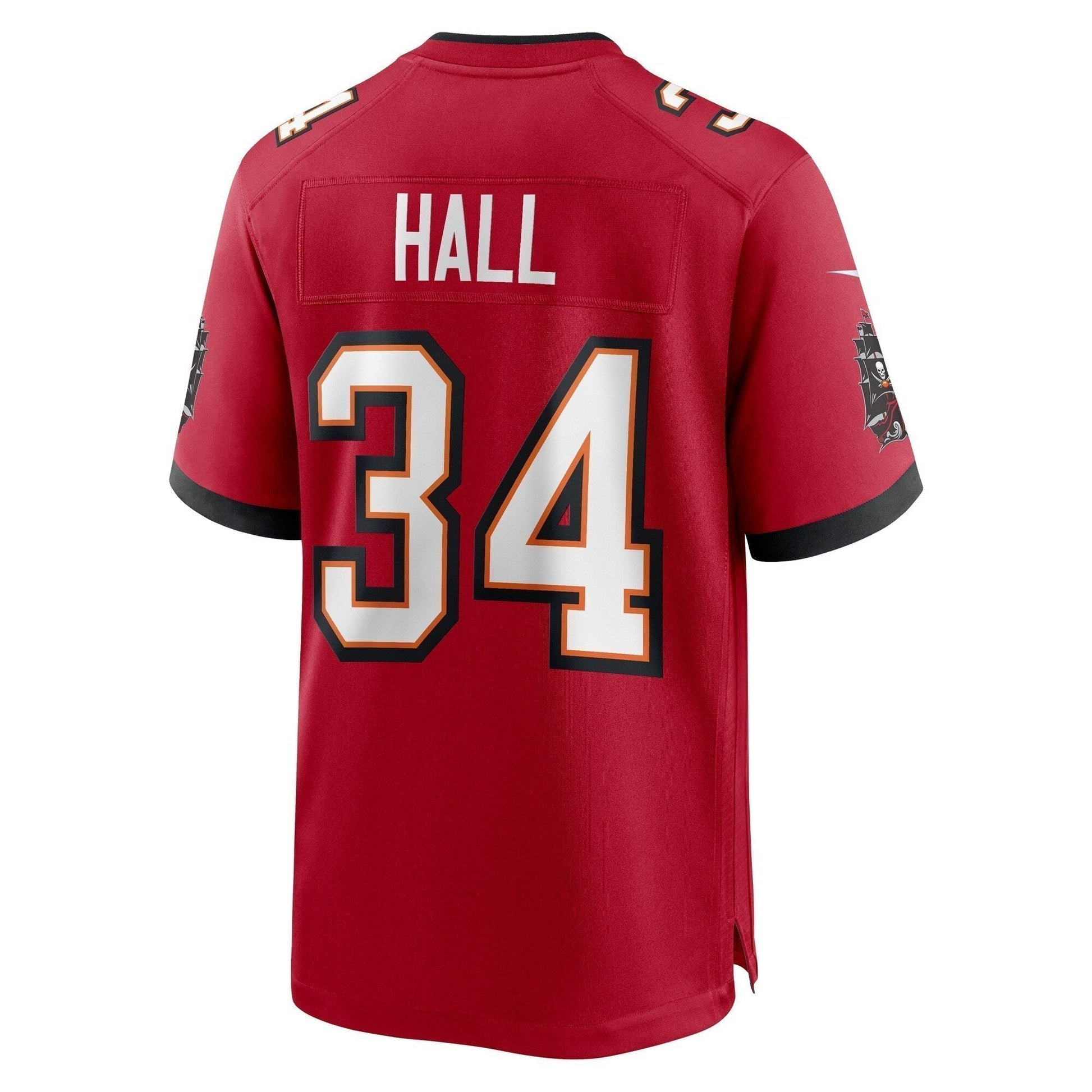 Bryce Hall Tampa Bay Buccaneers Team Game Jersey - Red football jersey product view 3