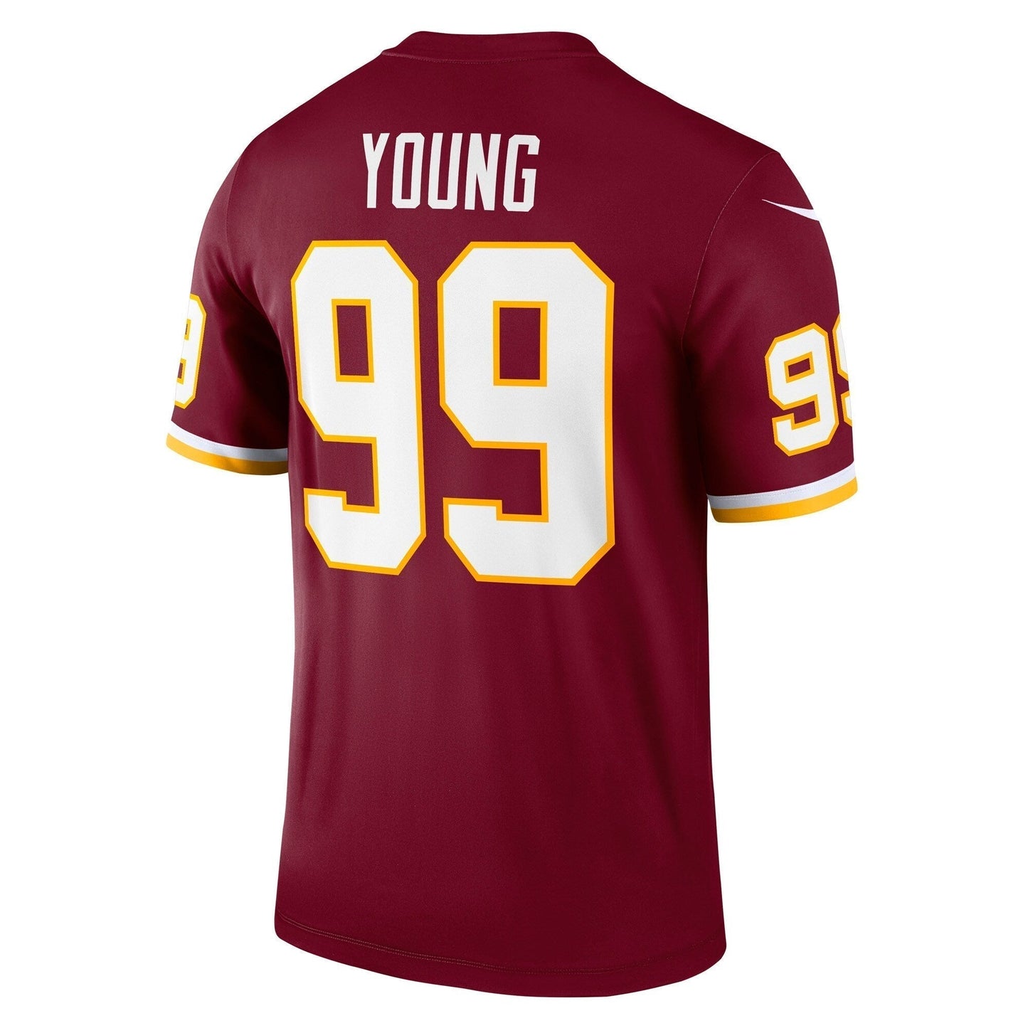 Chase Young Washington Football Team Legend Jersey - Burgundy football jersey product view 3