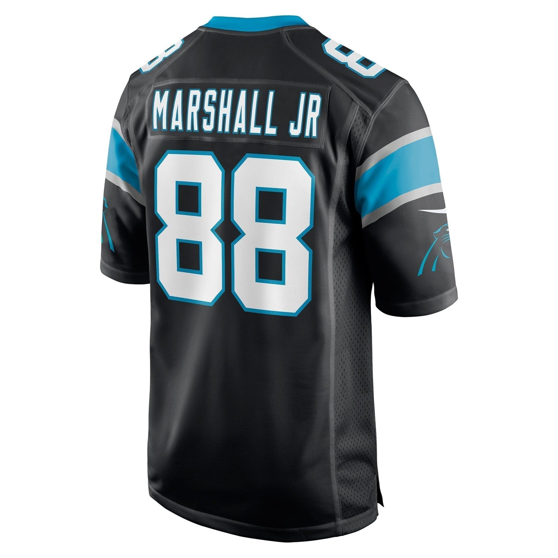 Terrace Marshall Jr. Carolina Panthers 2021 NFL Draft Pick Game Jersey - Black football jersey product view 3
