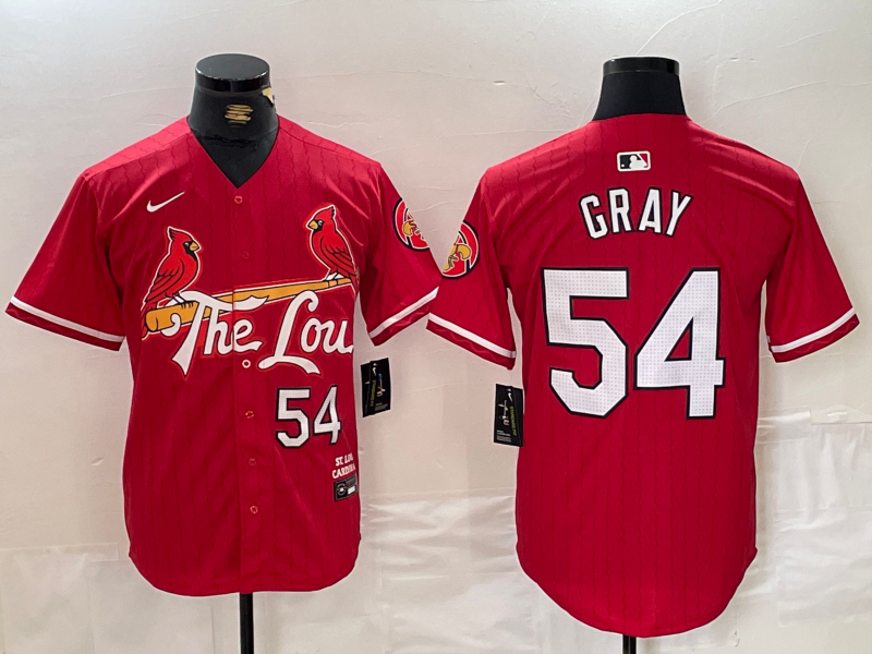 Men's St. Louis Cardinals Sonny Gray #54 Red 2024 City Connect Limited Player Jersey baseball jersey product view 1