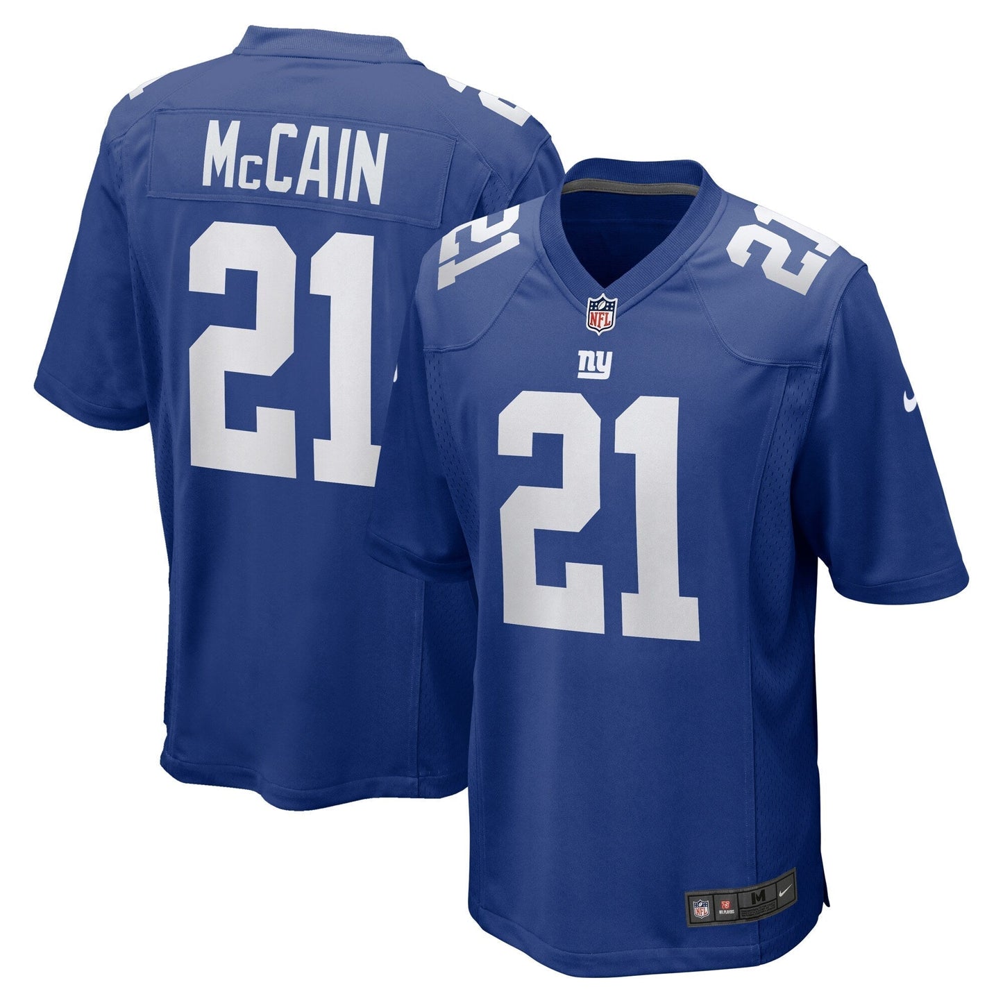 Bobby McCain New York Giants Game Jersey - Royal football jersey product view 1