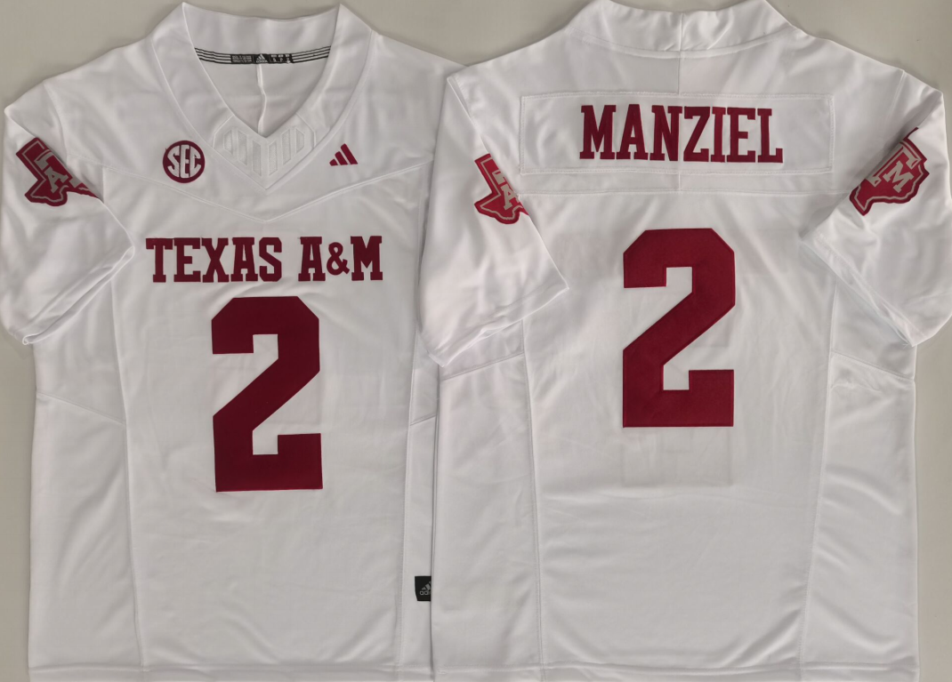 Men's Texas A&M Aggies Johnny Manziel White Game Jersey sports jersey product view 1