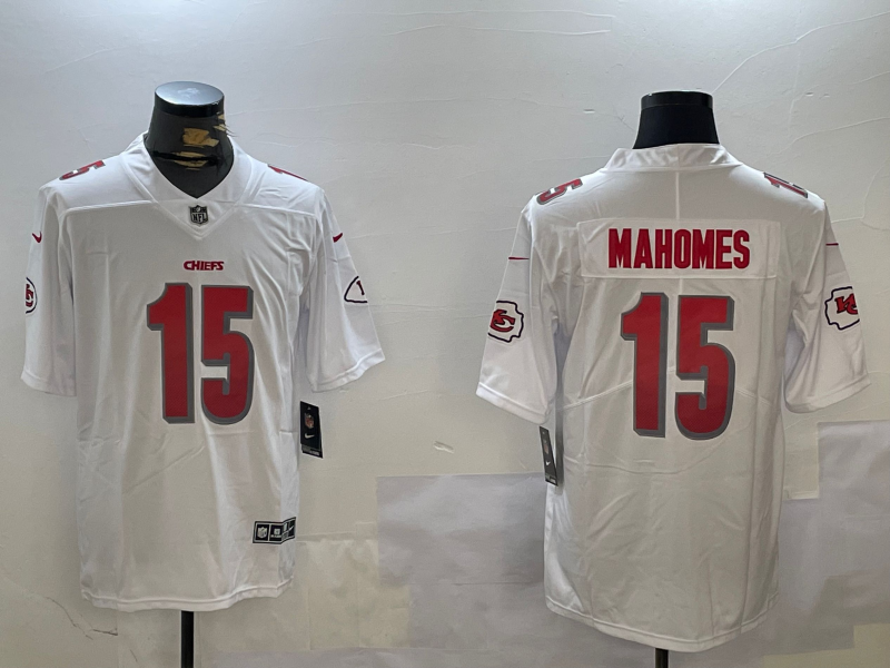Men's Kansas City Chiefs Patrick Mahomes White Team Game Jersey football jersey product view 1