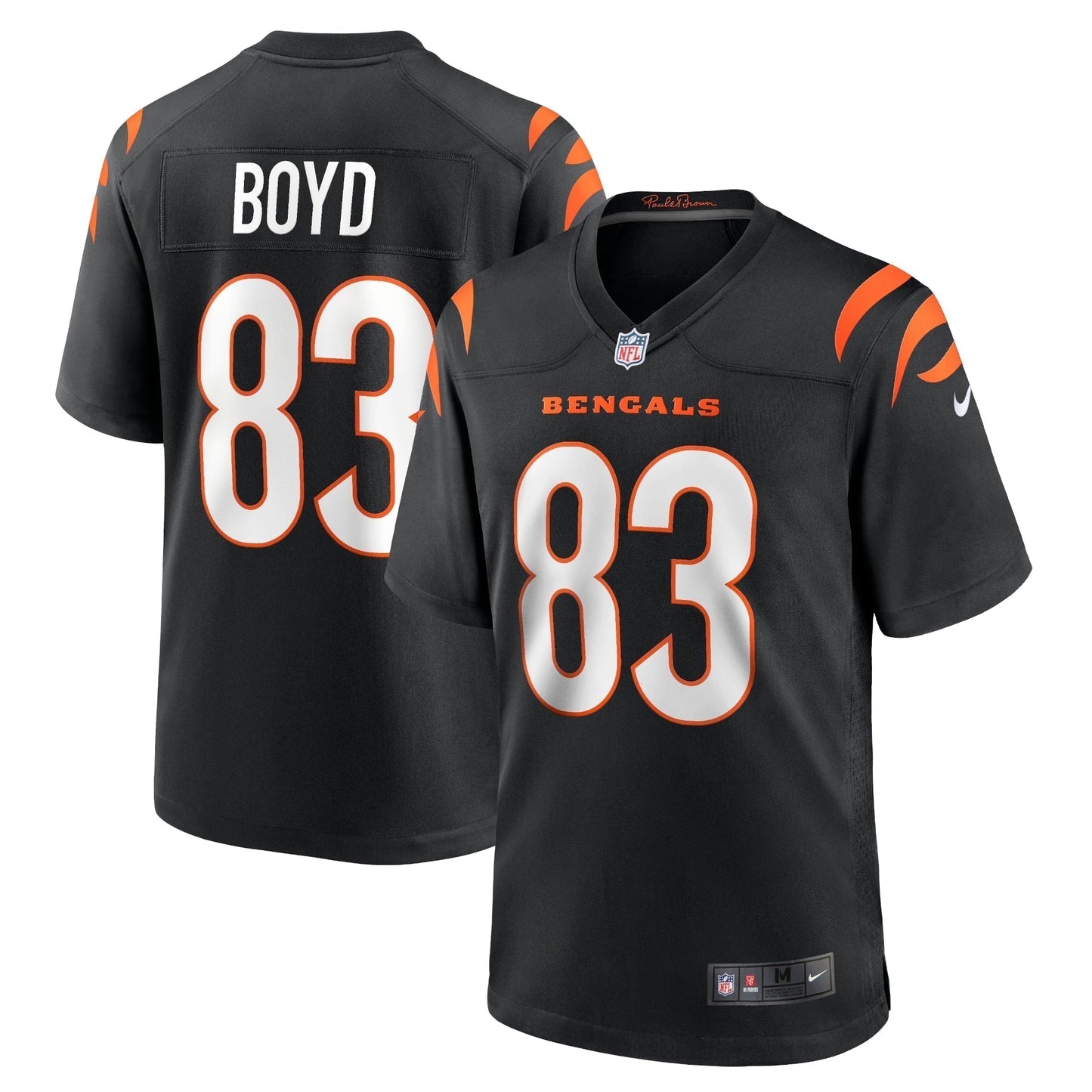 Tyler Boyd Cincinnati Bengals Game Jersey - Black football jersey product view 1