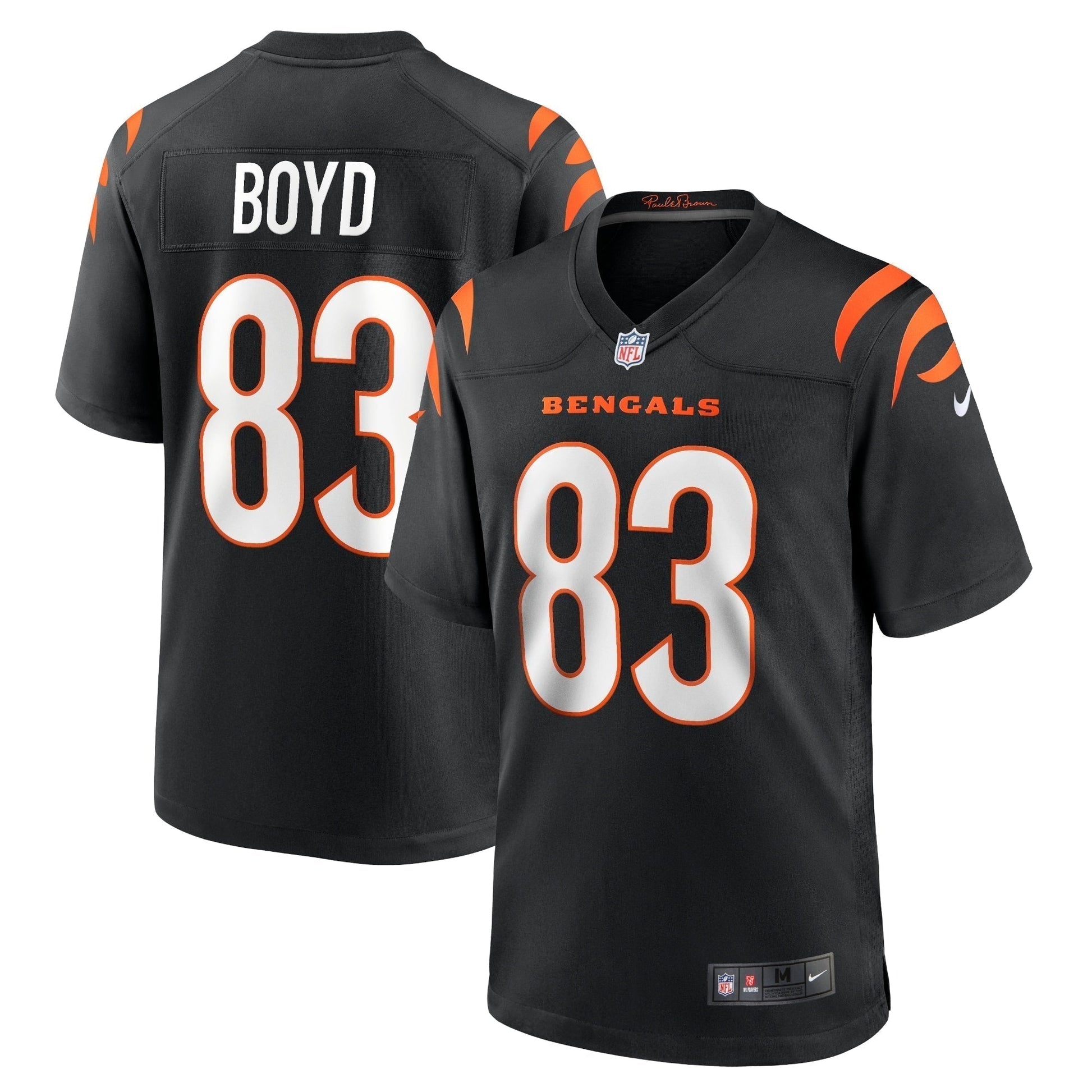 Tyler Boyd Cincinnati Bengals Game Jersey - Black football jersey product view 1