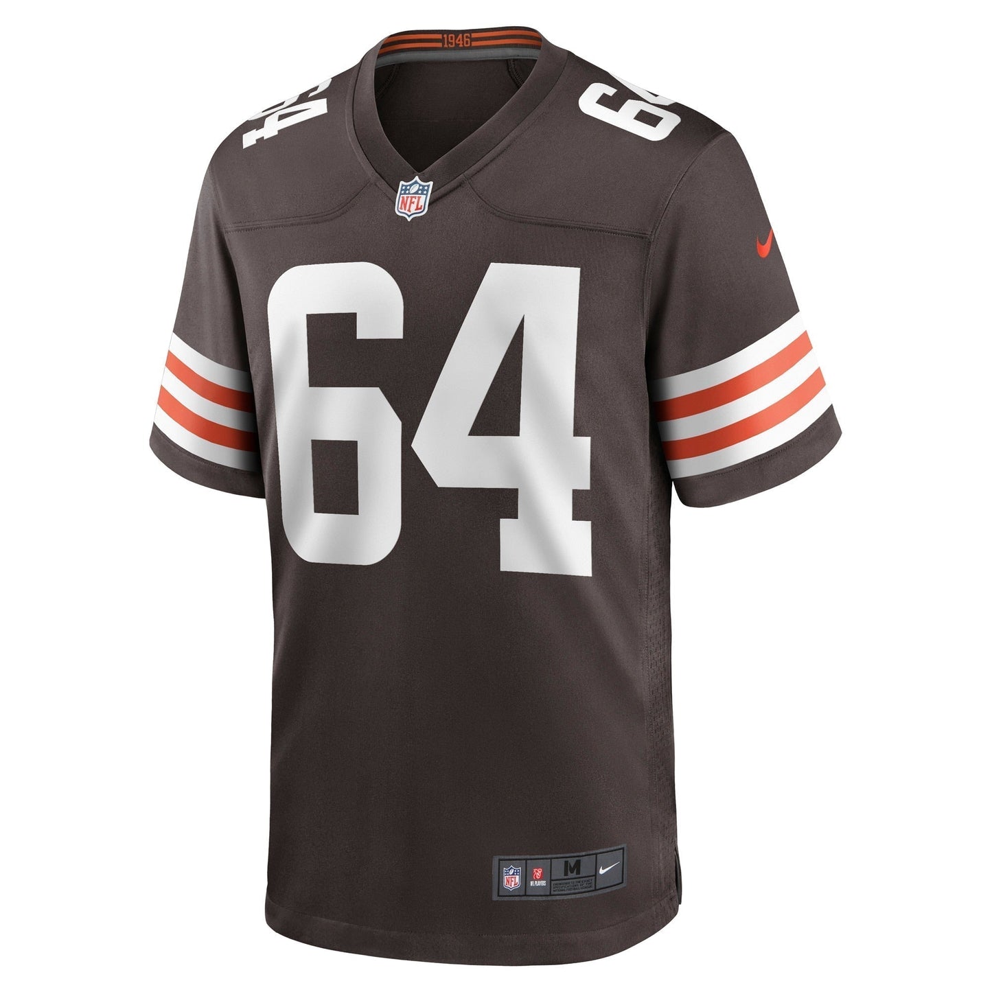 Joe DeLamielleure Cleveland Browns Game Retired Jersey - Brown football jersey product view 2