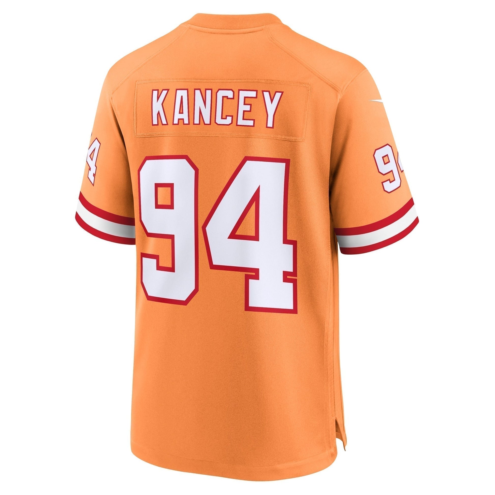 Calijah Kancey Tampa Bay Buccaneers Alternate Team Game Jersey - Orange football jersey product view 3