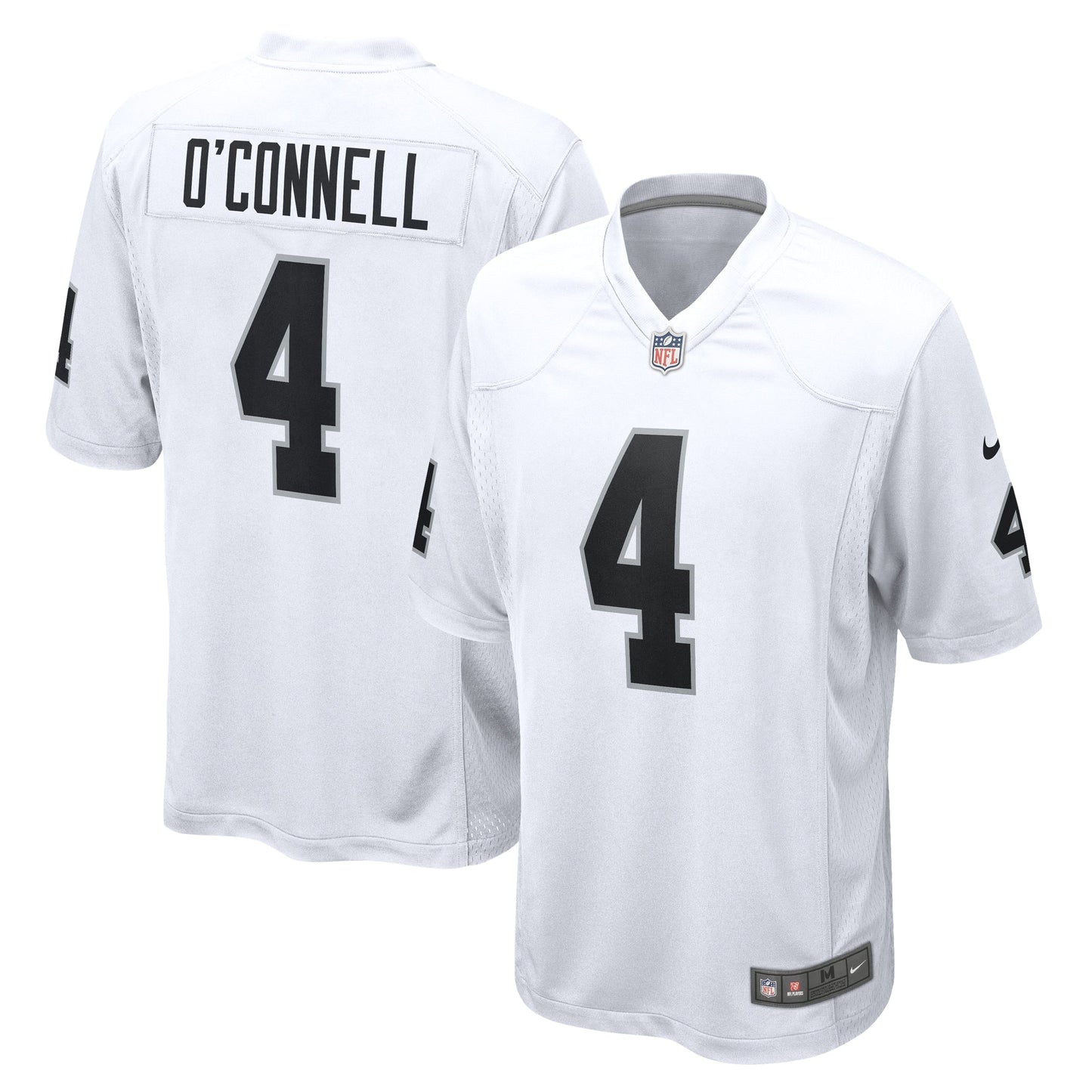 Aidan O'Connell Las Vegas Raiders Game Jersey - White football jersey product view 1