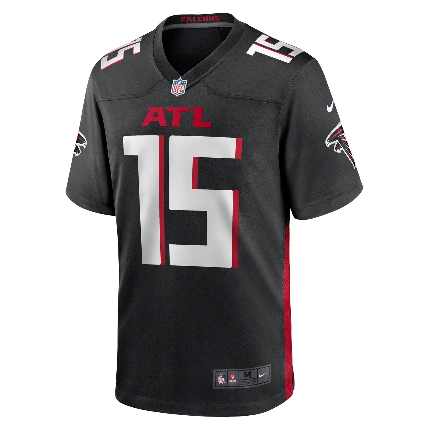 Van Jefferson Atlanta Falcons Game Jersey - Black football jersey product view 2