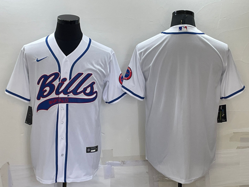 Men's Buffalo Bills White Blank Jersey1 football jersey product view 1