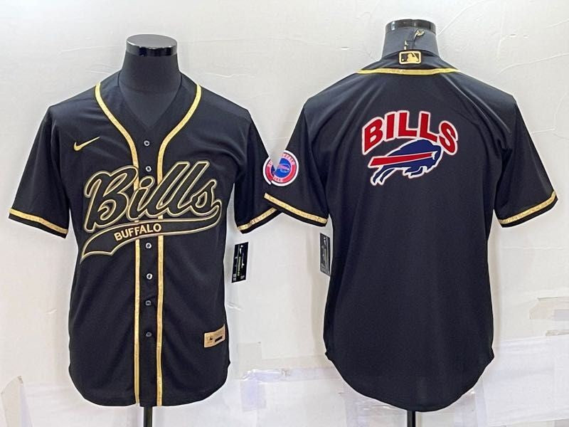 Men's Buffalo Bills Black Game Jersey1 football jersey product view 1