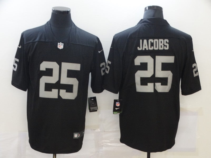 Men's Las Vegas Raiders Josh Jacobs Black Game Jersey football jersey product view 1
