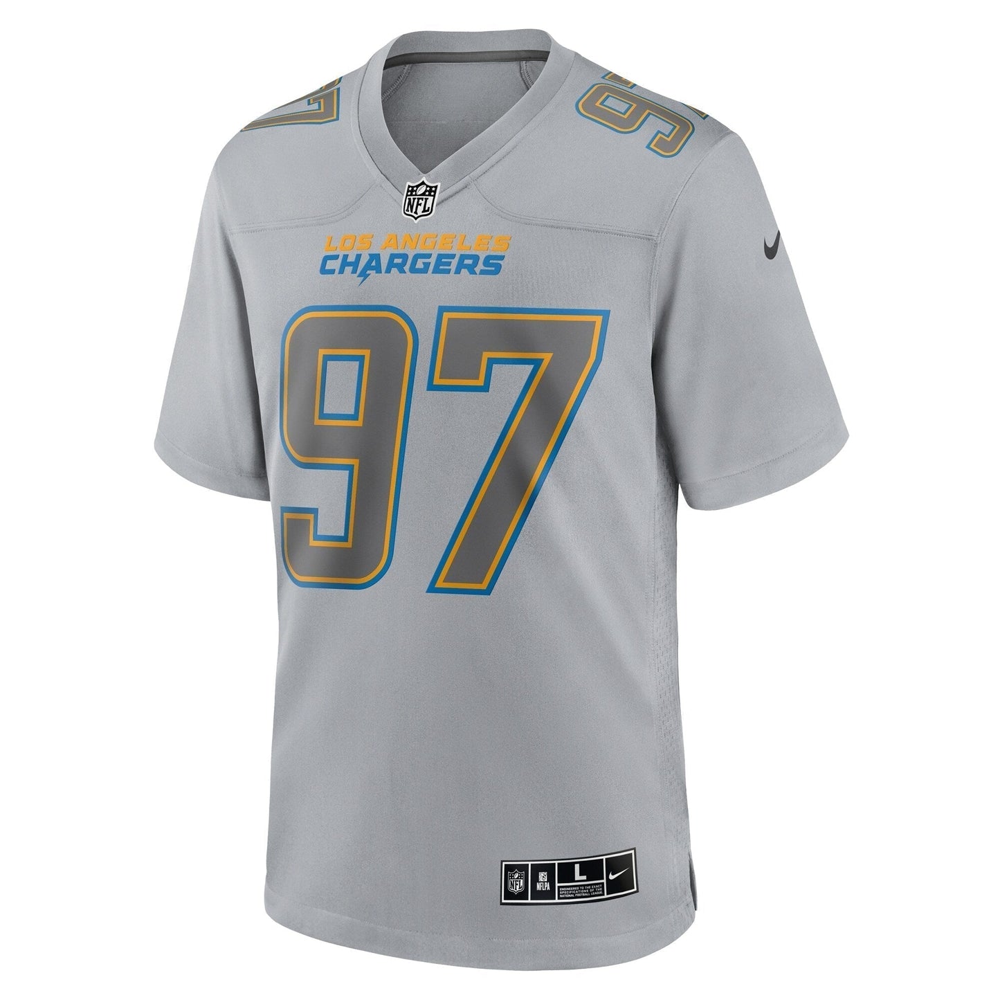 Joey Bosa Los Angeles Chargers Atmosphere Fashion Game Jersey - Gray football jersey product view 2