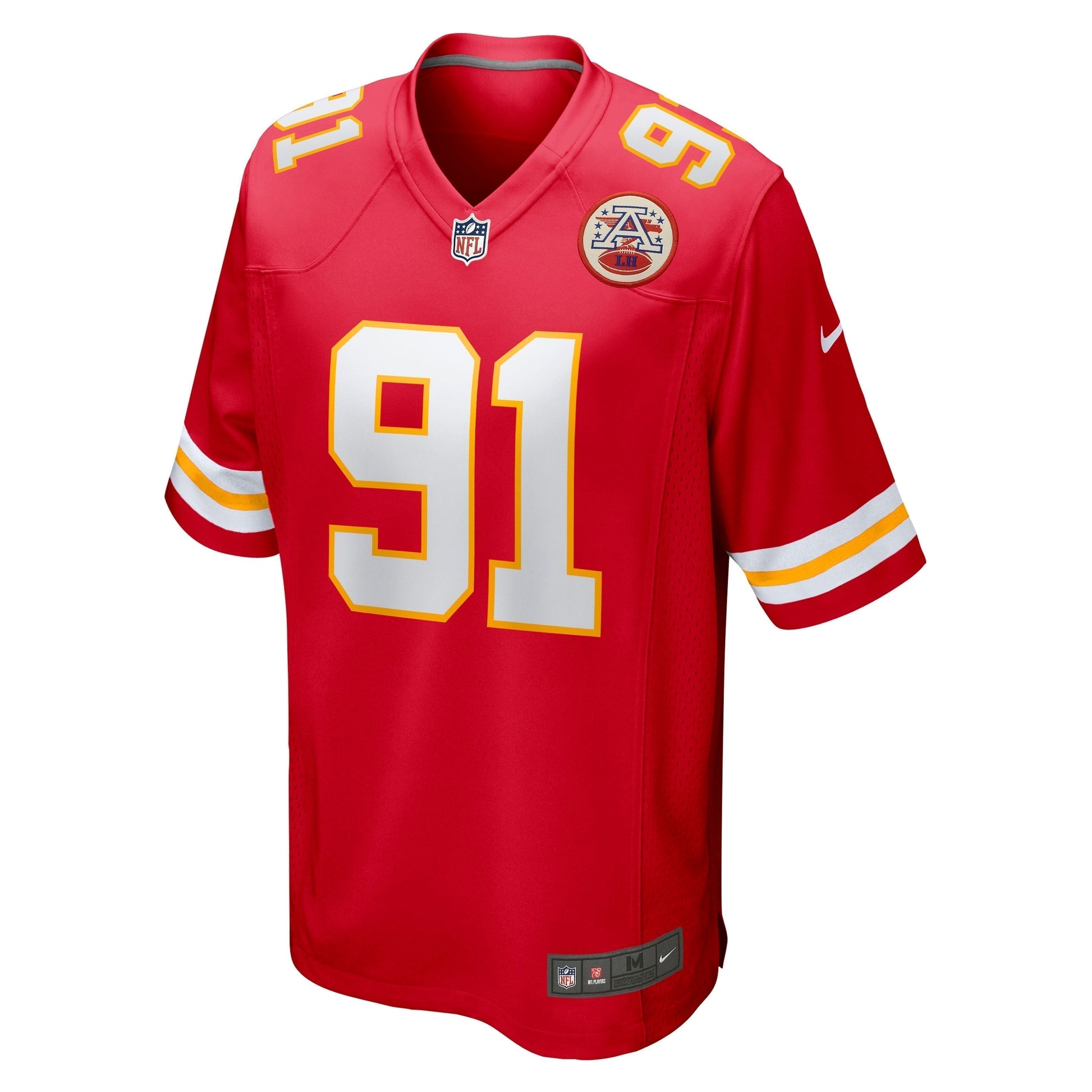 Derrick Nnadi Kansas City Chiefs Game Jersey - Red football jersey product view 2