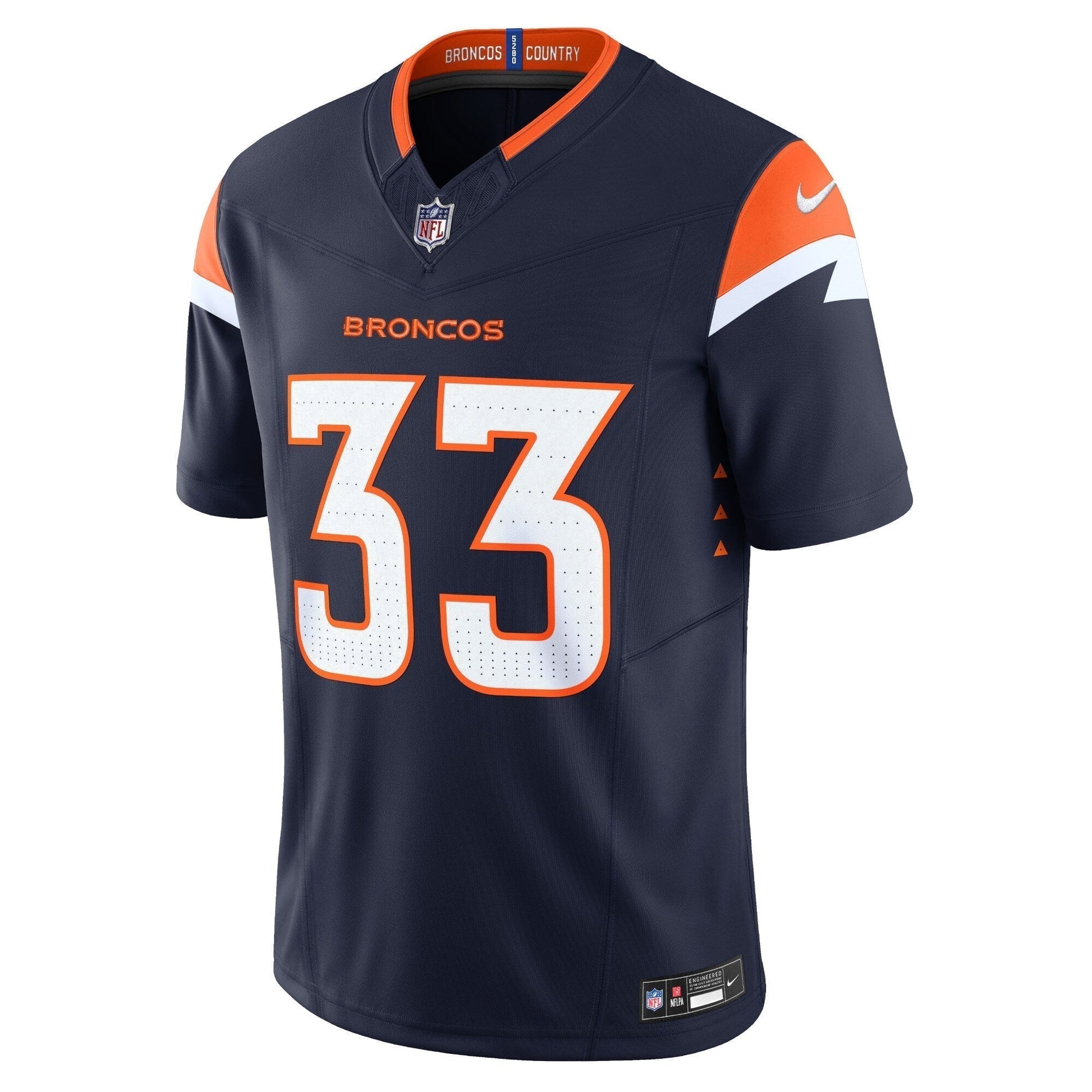 Javonte Williams Denver Broncos Mile High Collection Vapor F.U.S.E. Limited Jersey - Navy football jersey product view 2