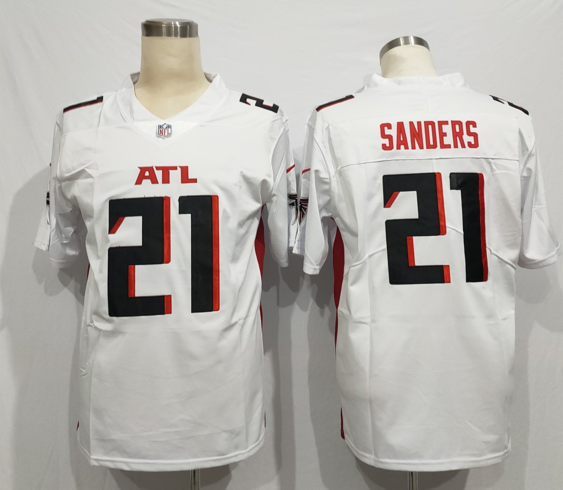 Men's Atlanta Falcons Deion Sanders White Game Player Jersey football jersey product view 1