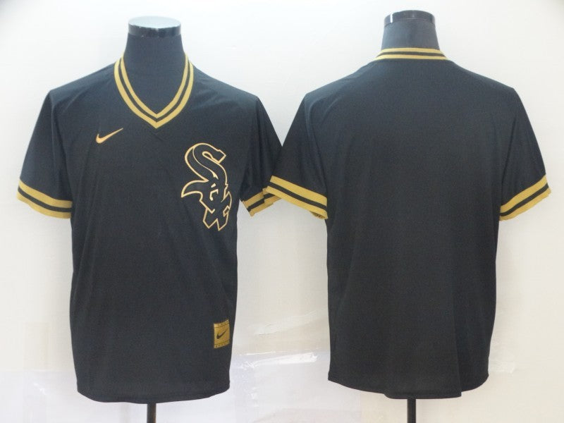 Men's Chicago White Sox Black Cooperstown Collection Blank Jersey baseball jersey product view 1