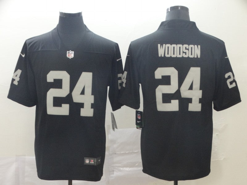 Men's Las Vegas Raiders Charles Woodson Black Game Jersey football jersey product view 1