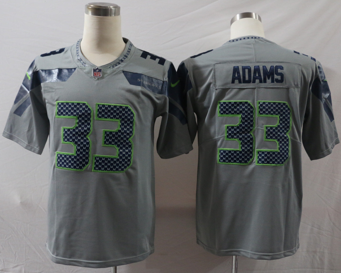 Men's Seattle Seahawks Jamal Adams #33 Gray Game Jersey football jersey product view 1
