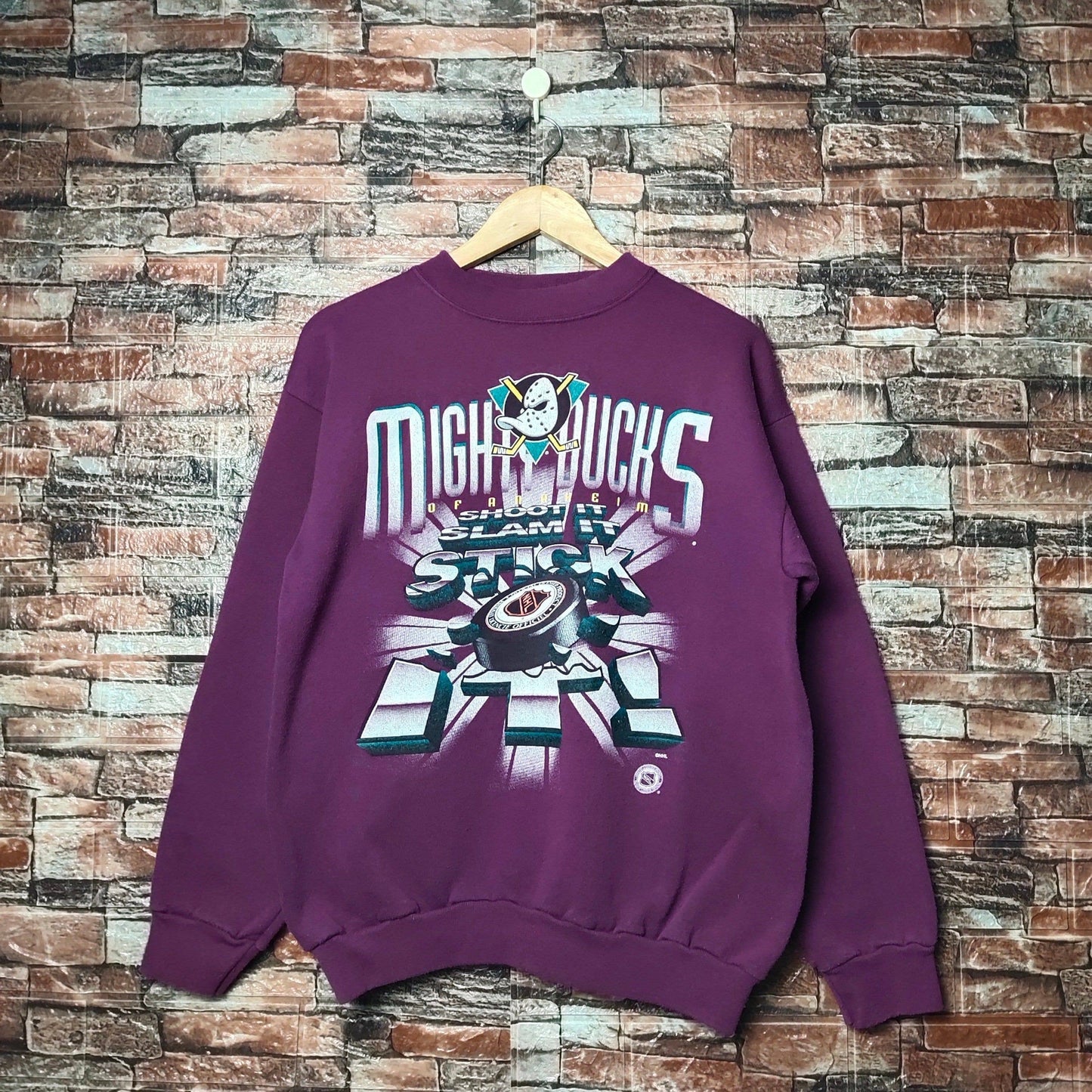 Vintage Mighty Ducks Ice Hockey Sweatshirt Crewneck Pullover Unisex T-shirt, Sweatshirt, Hoodie, Long Sleeve Tee - T-Shirt, Sweatshirt, Hoodie