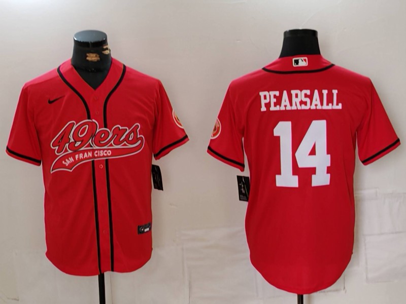 Men's San Francisco 49ers Ricky Pearsall Red Game Player Jersey football jersey product view 1