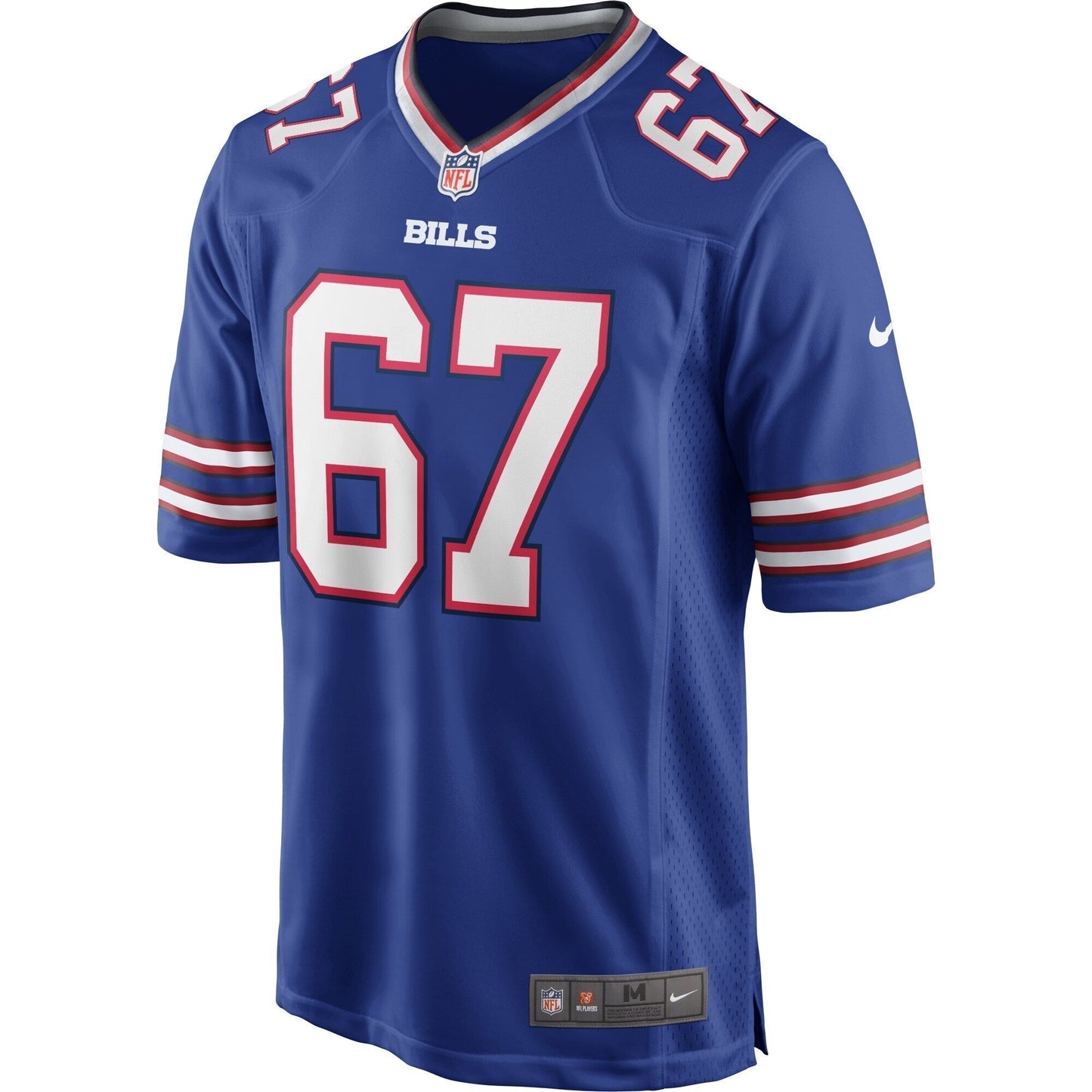 Kent Hull Buffalo Bills Game Retired Jersey - Royal football jersey product view 2