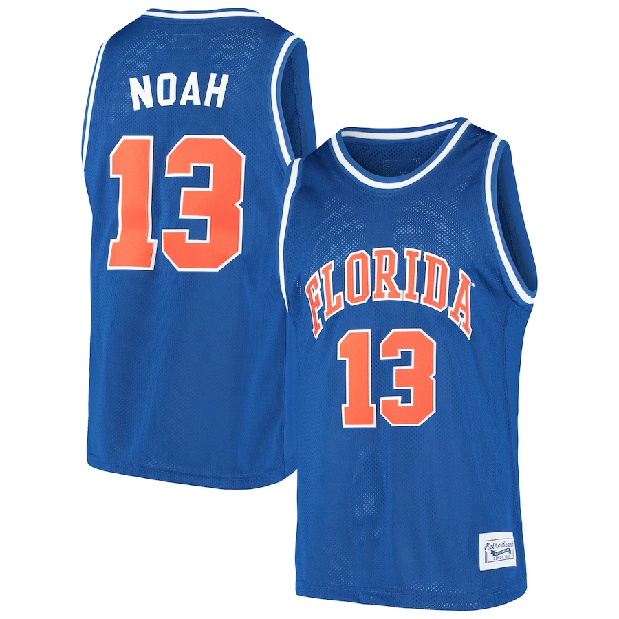Men's Florida Gators Joakim Noah #13 Royal Player Game Jersey sports jersey product view 1