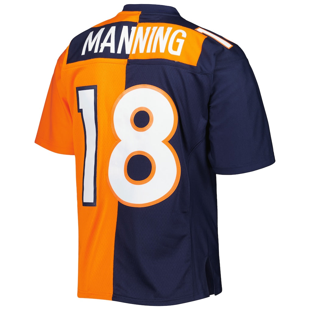 D.Broncos #18 Peyton Manning Orange Legacy Replica Jersey football jersey product view 1