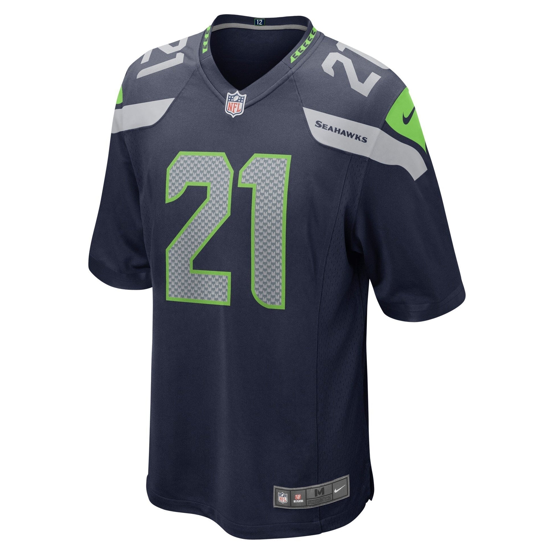 Devon Witherspoon Seattle Seahawks 2023 NFL Draft First Round Pick Game Jersey - College Navy football jersey product view 2
