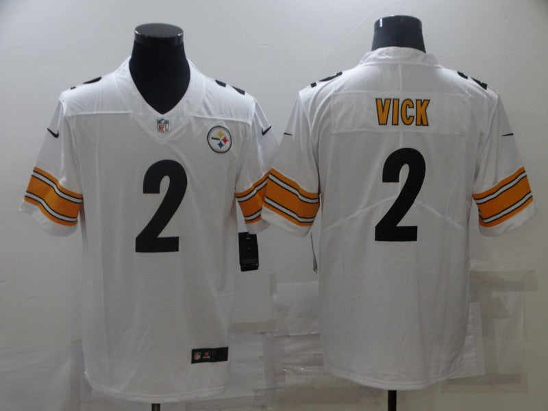 Men's Pittsburgh Steelers Michael Vick White Game Jersey football jersey product view 1