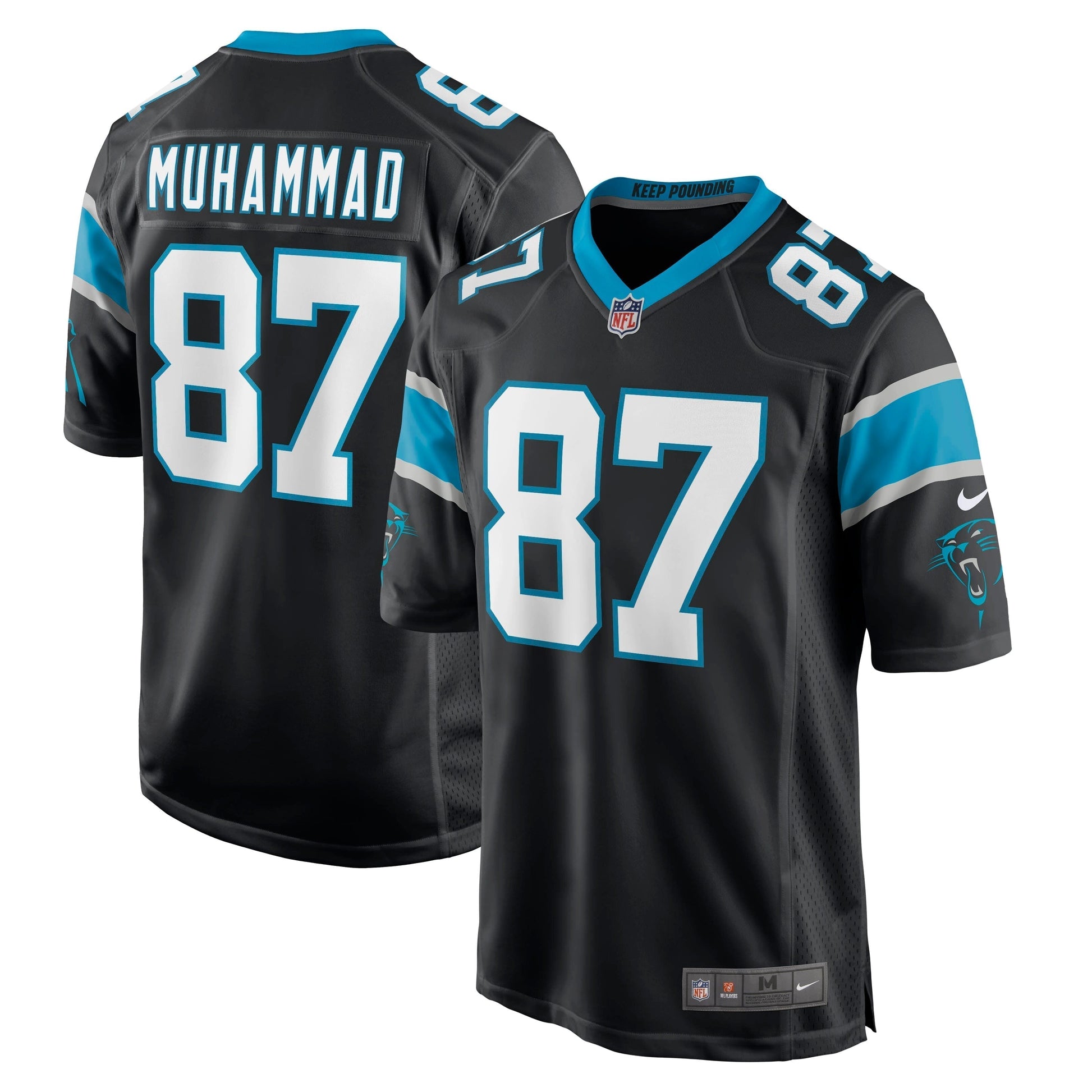Muhsin Muhammad Carolina Panthers Retired Jersey - Black football jersey product view 1