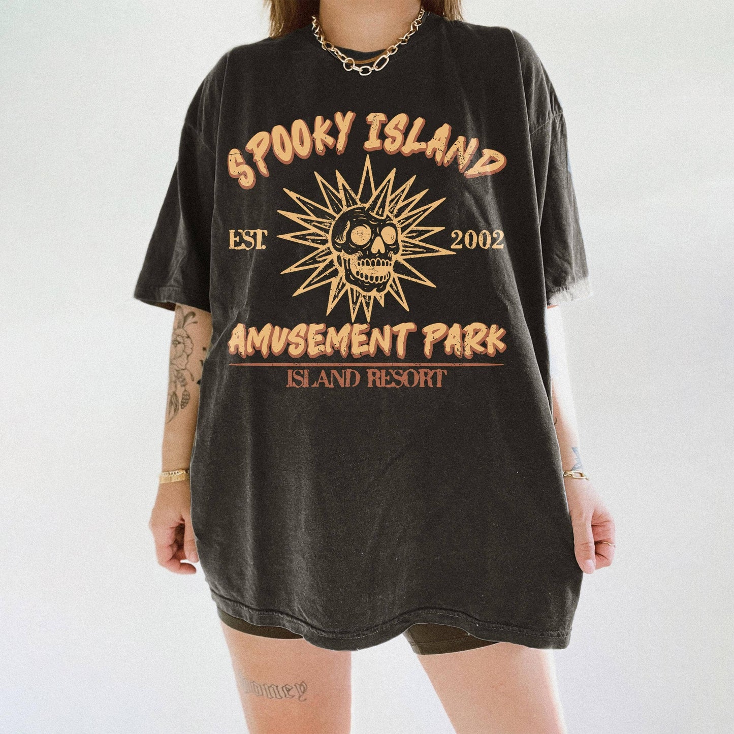 Spooky Island Skeleton Disco Halloween Shirt Unisex T-shirt, Sweatshirt, Hoodie, Long Sleeve Tee - T-Shirt, Sweatshirt, Hoodie