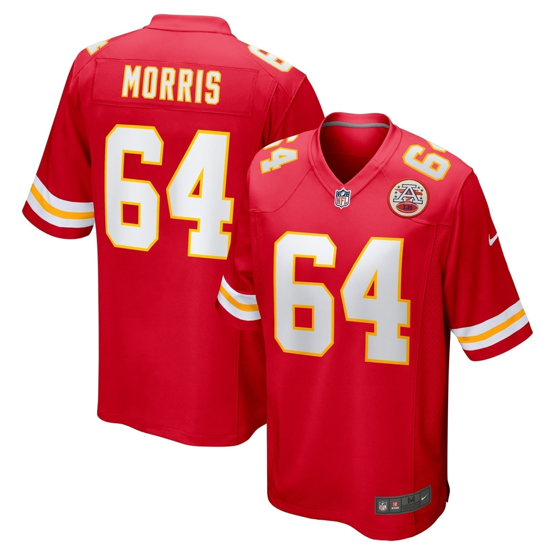 Wanya Morris Kansas City Chiefs Game Jersey - Red football jersey product view 1