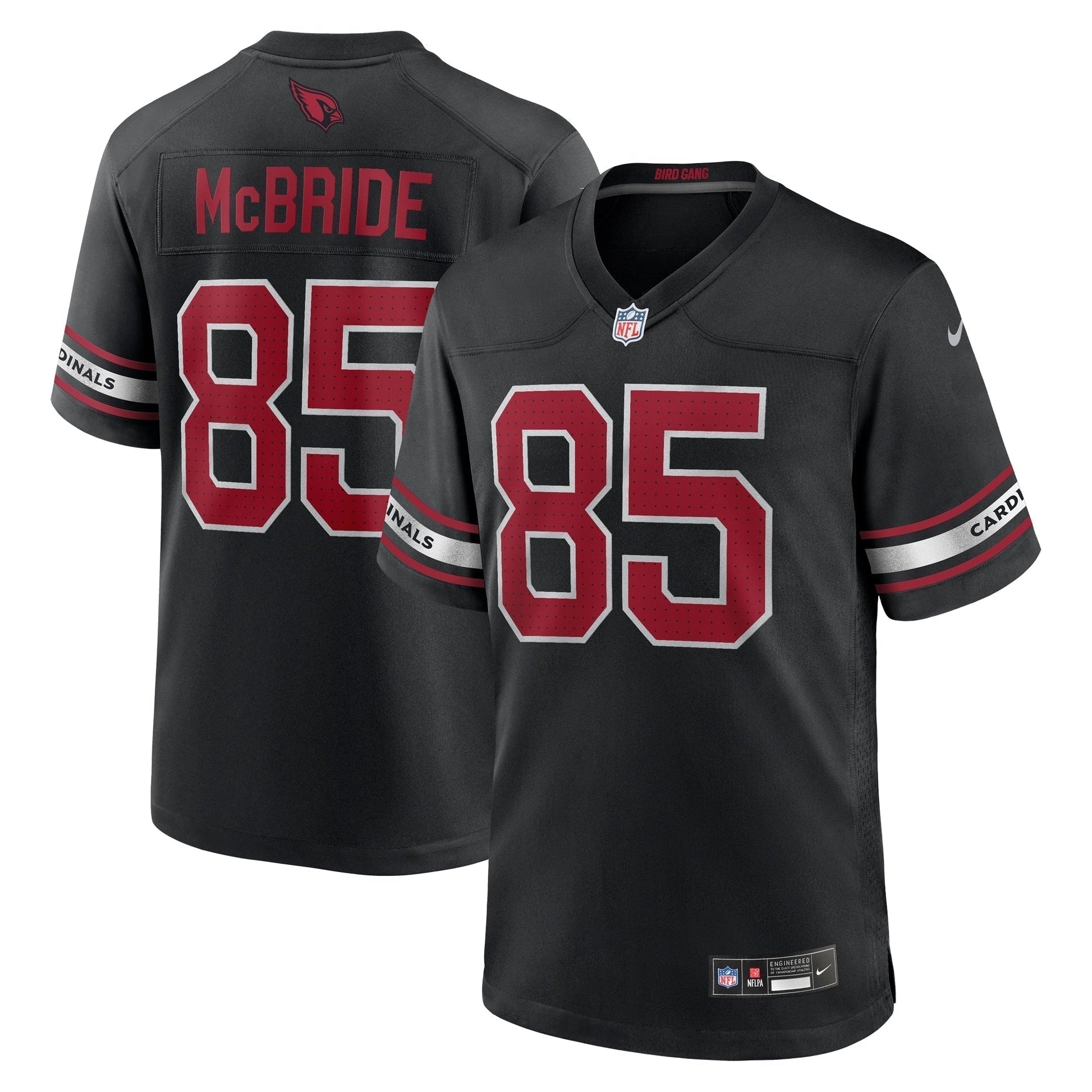 Trey McBride Arizona Cardinals Alternate Game Jersey - Black football jersey product view 1